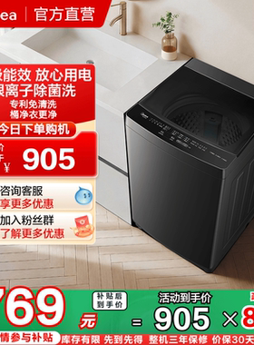 美的10kg全自动洗衣机家用租房一级能效抗菌除螨洗脱一体波轮56T