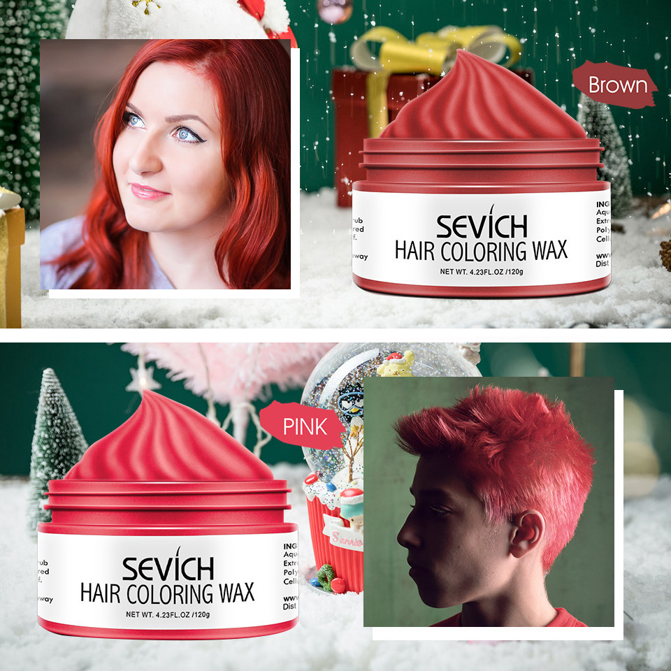 One-time Molding Paste temporary hair color wax men dye mud图片