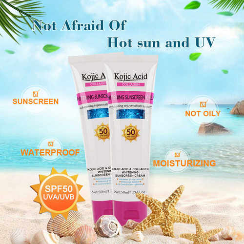 Kojic Acid Skin Care Facial Sunscreen Cream Spf 50 曲酸