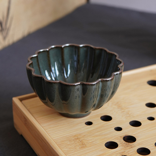 哥窑铁胎青瓷功夫茶具主人杯陶瓷品茗杯茶碗茶盏茶杯