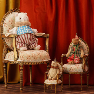 奥古斯特系列6分单人椅材料包DIY手工微缩家具材料包 榫卯结构