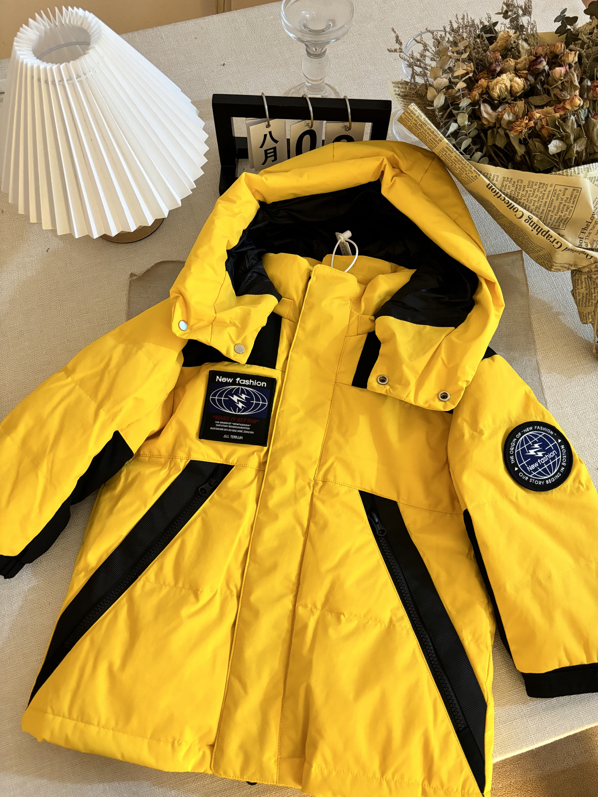 【断码清仓】儿童羽绒服90白鸭绒男童女童宝宝加厚工装短款外套