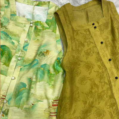 十里七巷天丝印花改良汉服