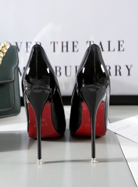 潮女2025秋冬尖头女单鞋OL性感夜场迷人高跟鞋细跟红色婚鞋工作鞋