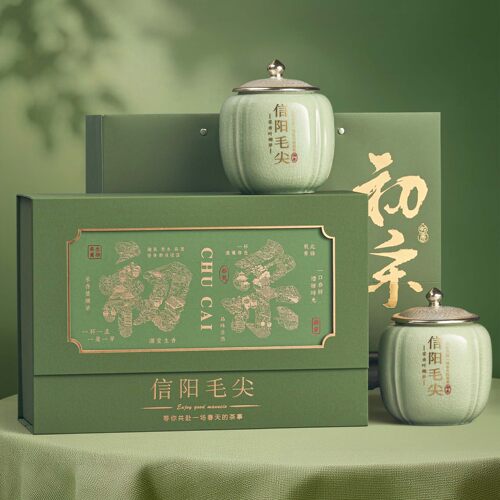 中式陶瓷茶叶罐礼盒空盒可定制