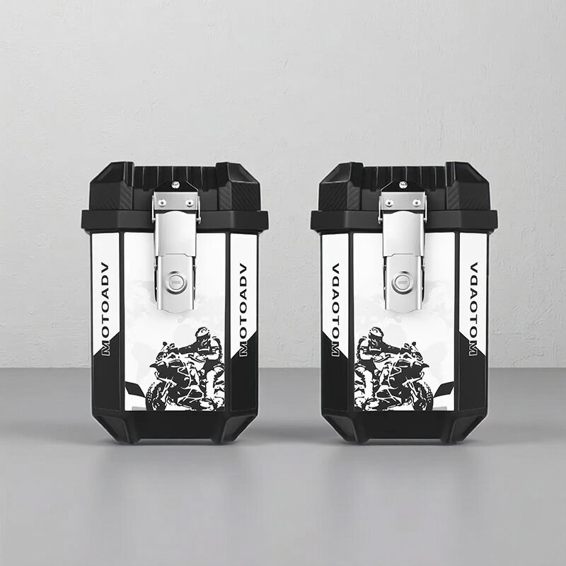 跨境新款25L摩托车边箱两侧三箱大容量防水耐摔非铝合金通用尾箱