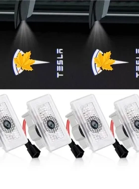 改装饰特斯拉迎宾灯车门LED灯氛围适用model3modelXmodelS投影