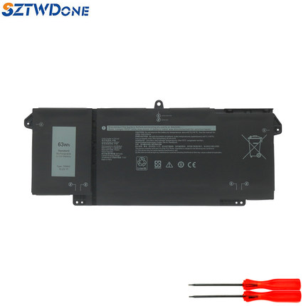 适用戴尔Latitude 5320 7520 7320 7420 P134G 9JM71 7FMXV电池