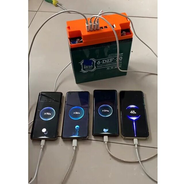 超实用USB充电电瓶12V野外电源便携式电瓶盖子配件20A翻新电瓶