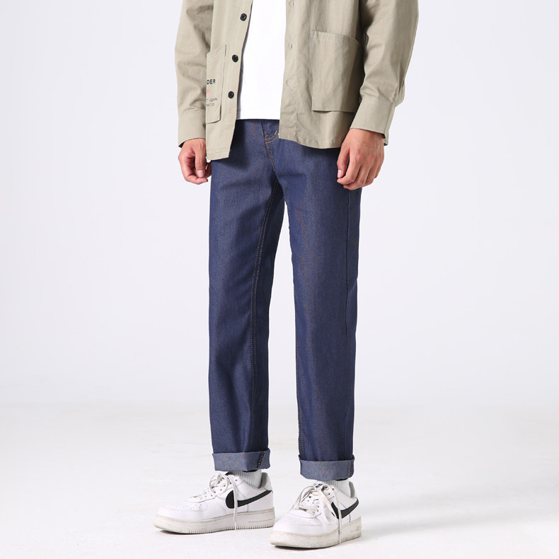 春秋新款牛仔裤商务男士休闲大码直筒弹力修身021款-P18元,男装牛仔裤,星座1202-2（原1218-2）