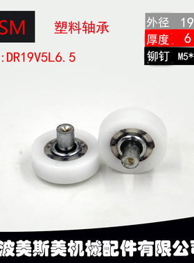供应保险箱专用滑轮 DR19CV5L6.5美斯美塑料轴承 高品质尼龙滑轮