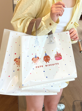 ins童装可爱服装店装衣服手提袋女装包装打包带礼品礼袋塑料袋子