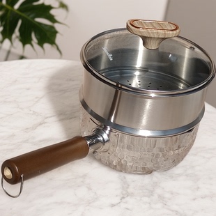不锈钢奶锅304雪平锅泡面煮锅热奶锅电磁炉家用汤蒸锅一人食小锅