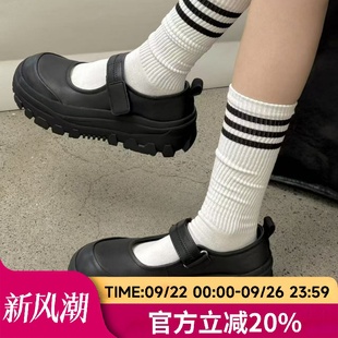 魔术贴增高百搭显瘦浅口玛丽珍鞋 诗歌兰女鞋 真皮时尚 新款 2025秋季