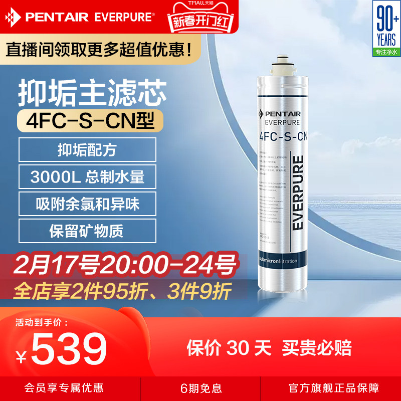 爱惠浦主滤芯净水机抑垢耗材矿物质直饮家用净水器配件4FC-S