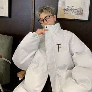 网图原版 质量PU皮棉衣F521白色65M到3XL