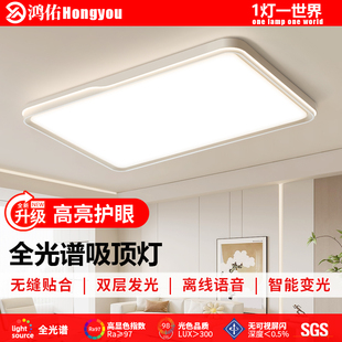 客厅灯房间阳台北欧灯具 LED吸顶灯简约现代主卧室灯圆形2025新款
