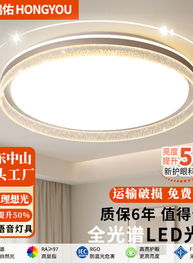 新款创意主卧室灯轻奢高端LED吸顶灯大气护眼儿童书房间中山灯具