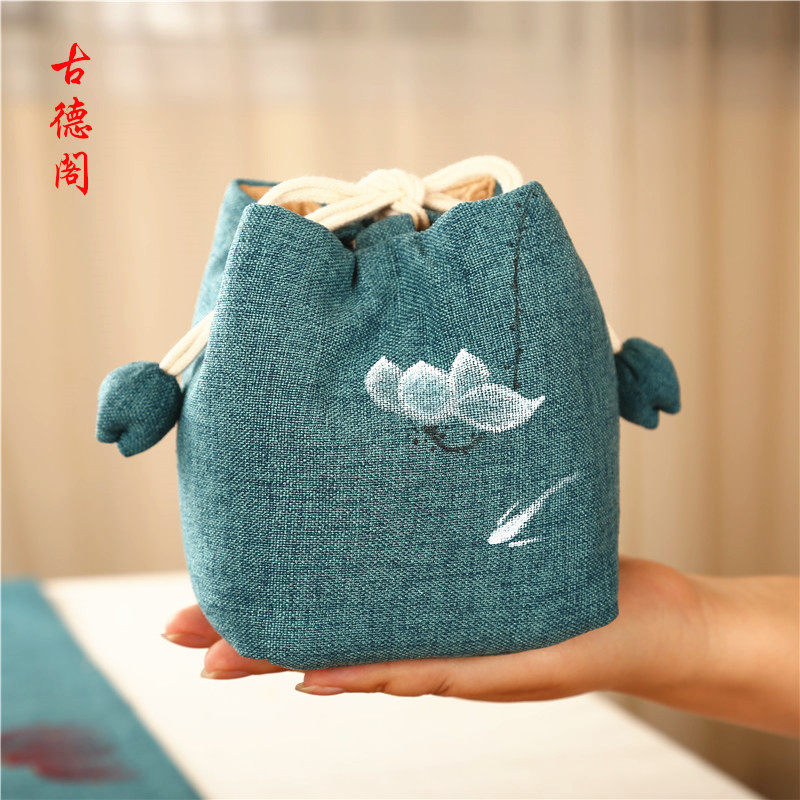 创意手绘茶具布包一壶两杯四杯茶壶茶杯袋加厚棉麻旅行便携收纳包,餐饮具,茶道/零配,淘宝优惠券,粉丝福利购,淘宝优惠卷