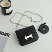 h扣康康包mini小包包女2025新款 猪鼻子链条口红包单肩斜挎空姐包