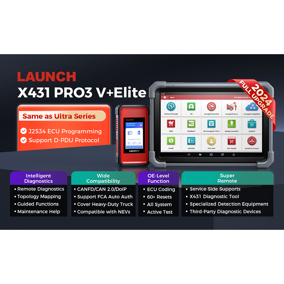 LAUNCH X431 PRO3 V+ ELITE Diagnostic Tool with SmartLink 2.0