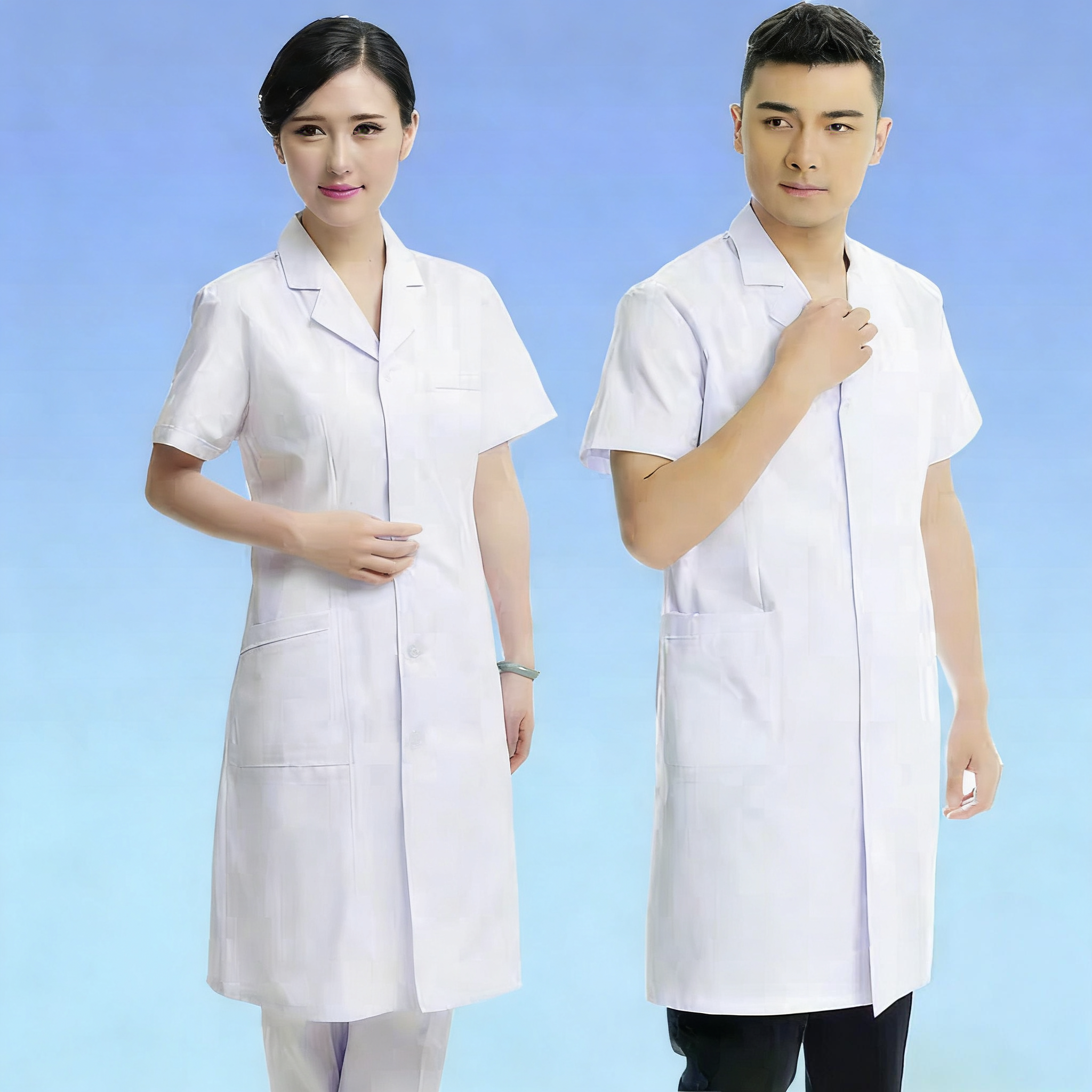 男女医师医生工作服夏季短袖半袖实习服牙科口腔诊所薄款隔离衣