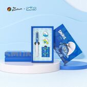 毕加索 经典 私人订制 毕加索正品 蓝精灵联名款 钢笔礼盒 套装 签字