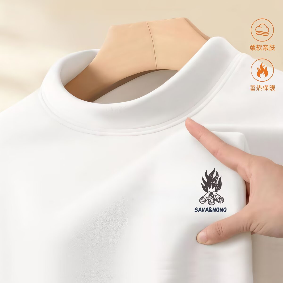 时尚原宿慵懒潮流德绒半高领280克Tins日系百搭流行新款气质简约