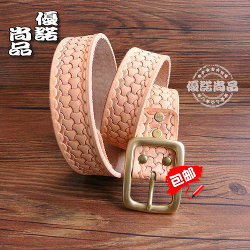 diy雕刻男款纯手工制作皮带