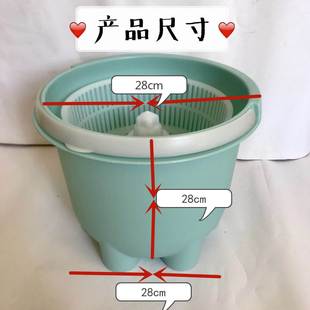 单桶旋转按压套装 收纳不锈钢手压甩干拖地家用免手洗拖把桶配省力