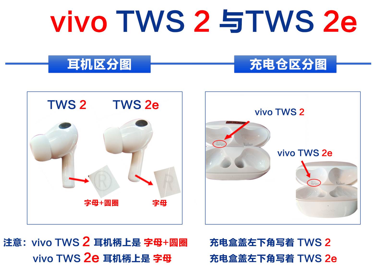 vivo TWS2/2e单只补配件蓝牙耳机右耳充电仓盒左耳丢失原装补配LR