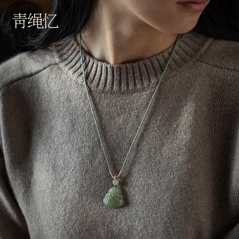 水晶平安扣吊坠绳女士黄金配绳