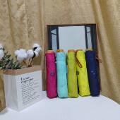 出外贸殿堂级典雅唯美手绘插画风三折清新优雅抗UV无黑胶晴雨伞女