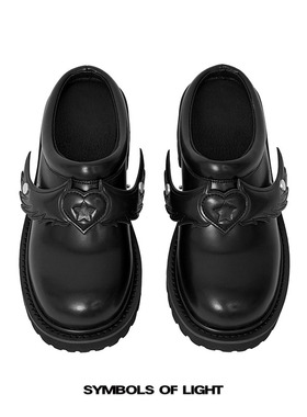 SYMBOLS OF LIGHT德比包头拖鞋翅膀爱心厚底通勤百搭一脚蹬穆勒鞋