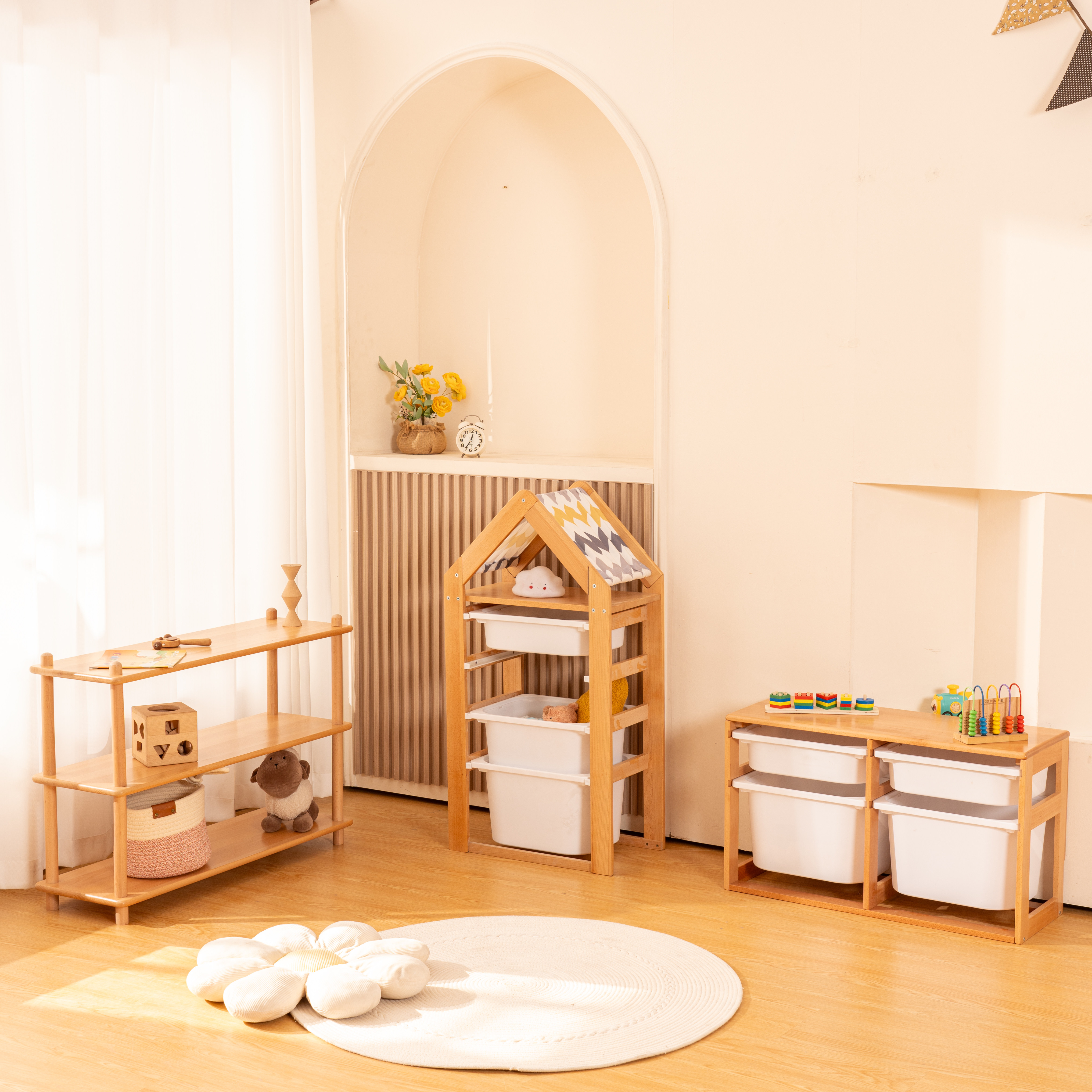 榉木儿童玩具收纳柜置物架多层收纳架客厅整理柜客厅格子柜绘本架,住宅家具,儿童储物柜/玩具柜,淘宝优惠券,粉丝福利购,淘宝优惠卷