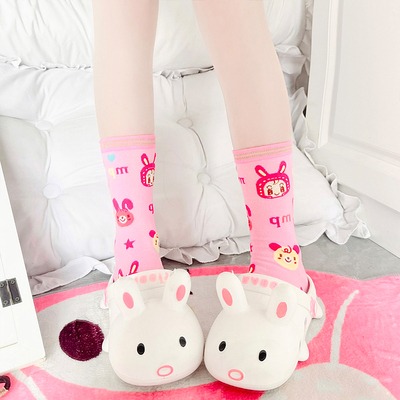 粉色mp钢琴兔女儿服薄袜子女日系