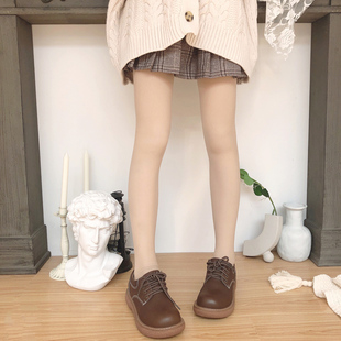 肤色自然裸感中厚打底裤 袜 袜子女秋冬光腿神器防勾丝双层隐形连裤