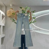 显瘦高腰弹力牛仔裤 HX2G气质拖地喇叭裤 子 韩版 修身 女2026春季 新款