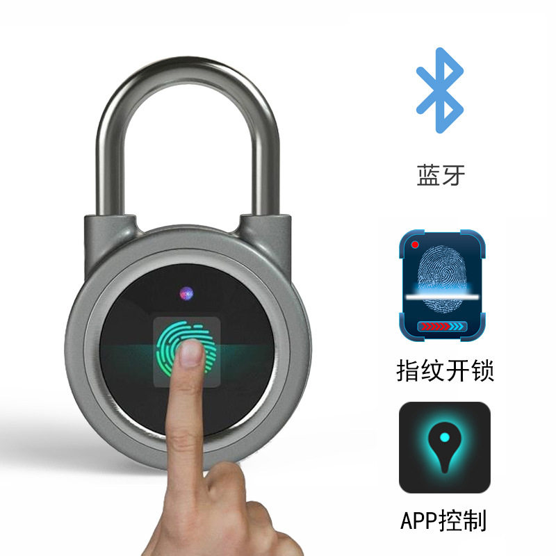 蓝牙指纹挂锁智能户外大门挂锁行挂锁/指纹挂锁