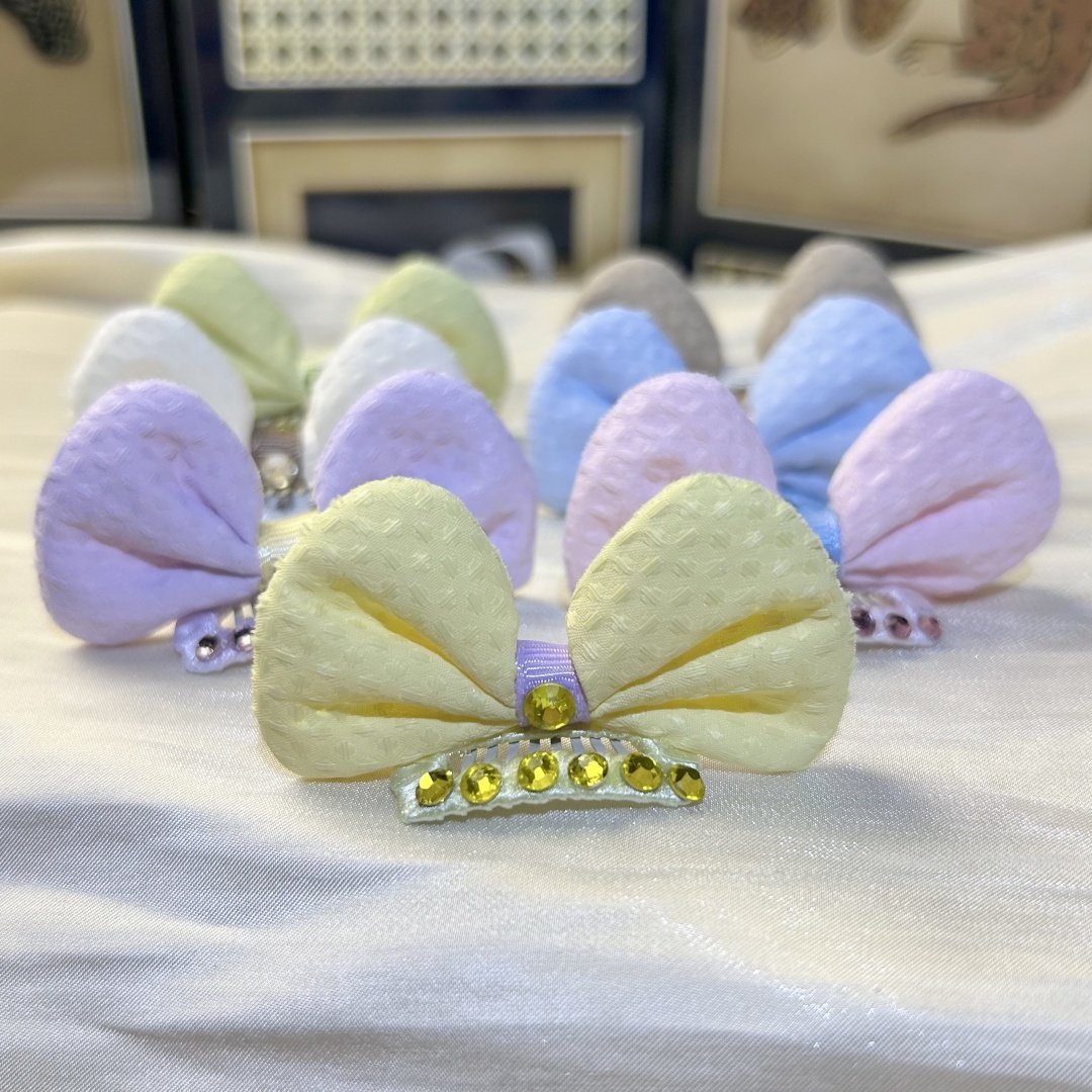 立体蝴蝶结迷你碎发宠物bb夹