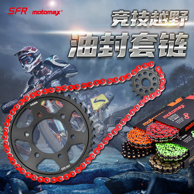 适用川崎大牛忍者Ninja ZX10R/RR前后牙盘链轮大小齿静音油封链条
