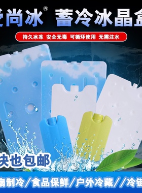 无需注水蓝冰冰盒冰砖冰板冰排冰晶盒宠物降温食品保鲜冷链运输