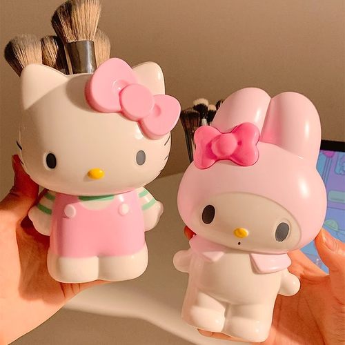 可爱kitty猫化妆刷收纳筒桌面化妆品口红收纳盒置物架美乐蒂笔筒