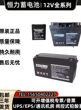 恒力蓄电池CB-12V7A12A17A24A38A40A65A100A150AHUPS/EPS应急专用