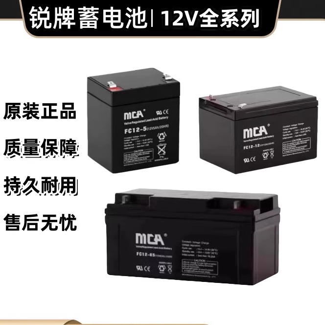 中商国通MCA锐牌蓄电池FC12-65/12v100AH65A38A24A7A消防UPS/EPS