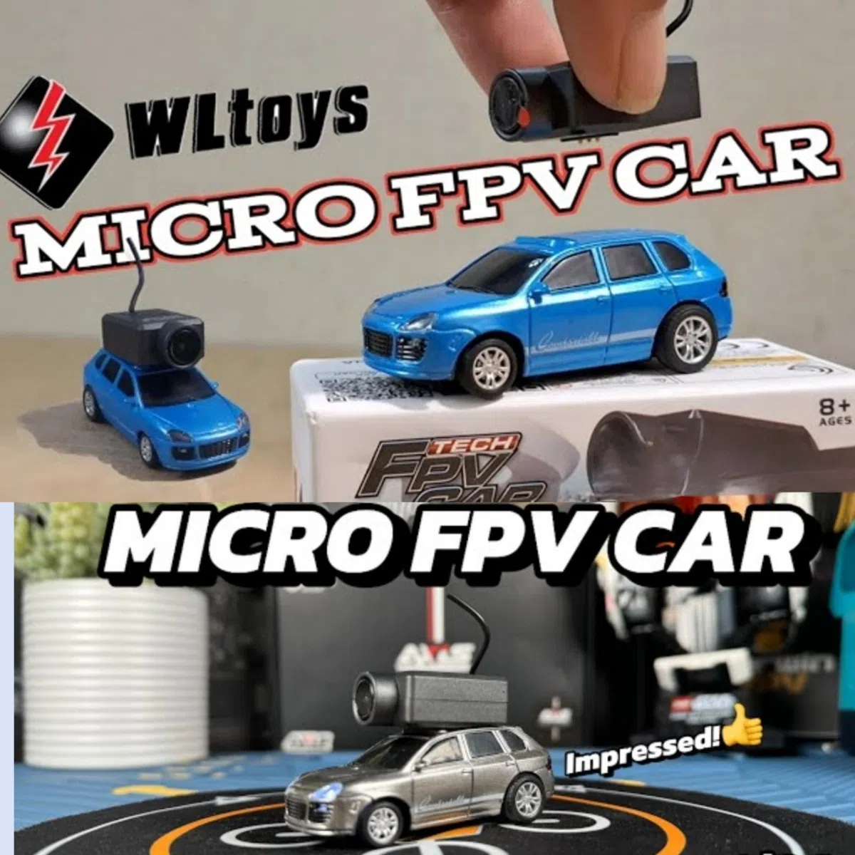 RC全比例1:64遥控车大G后驱小车迷你RC车模FPV实时传输男孩礼物