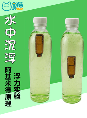 自制沉浮子物理儿童科学实验小学生diy制作教学用品水中浮沉精灵