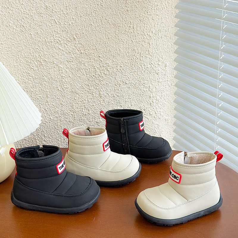 韩版儿童加绒马丁靴冬季保暖棉靴
