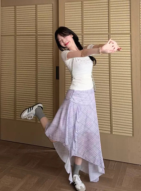 TUTU荷叶边女夏韩系百搭半身裙