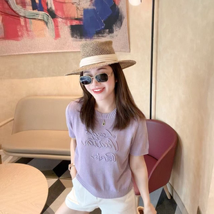 [宣言]夏款莱赛尔亚麻短袖针织衫（不能机洗甩）60255